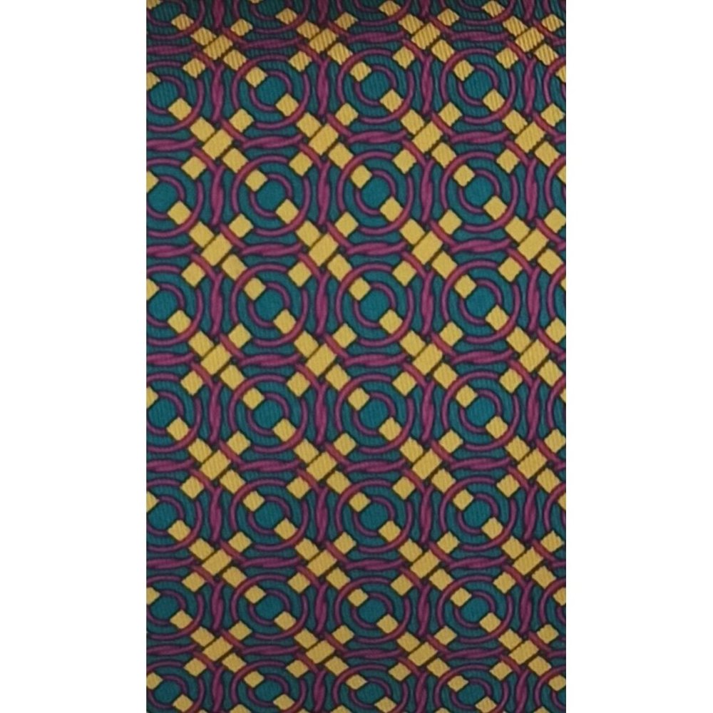 HERMÈS 7319 EA Green Geometric Silk Tie FRANCE 58”/ 3.4" EC - Picture 4 of 10